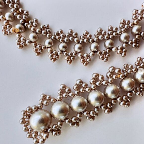 Vintage French Art Deco Glass Faux Pearl Lariat Necklace Circa 1920s-1930s. - Picture 3 of 16